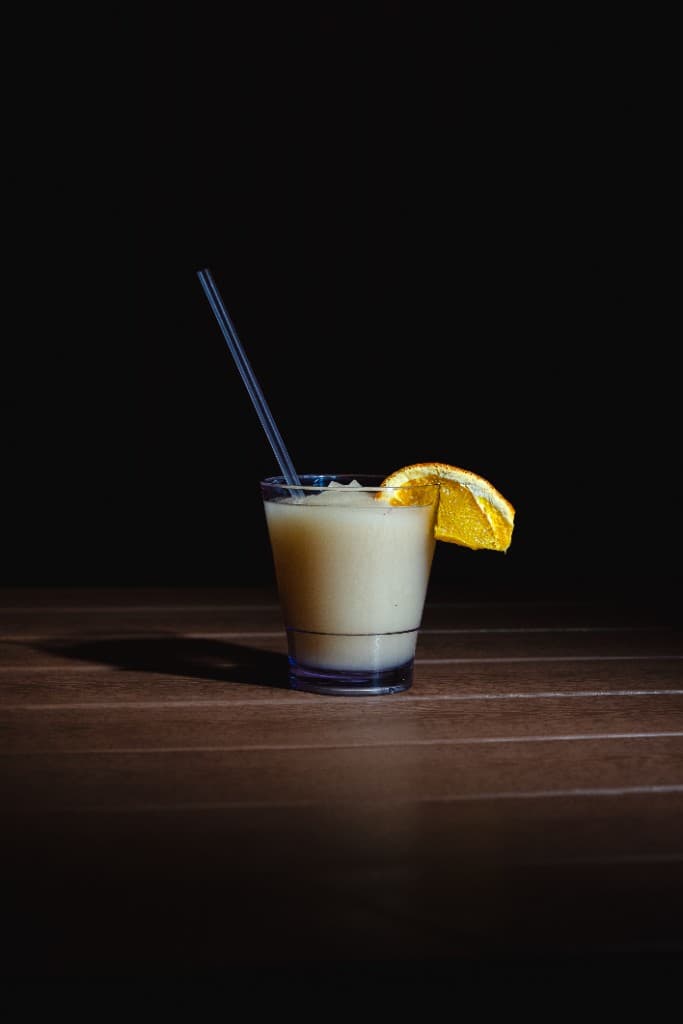 Frozen Italian margarita daily special at Outfield Bar DC with orange garnish