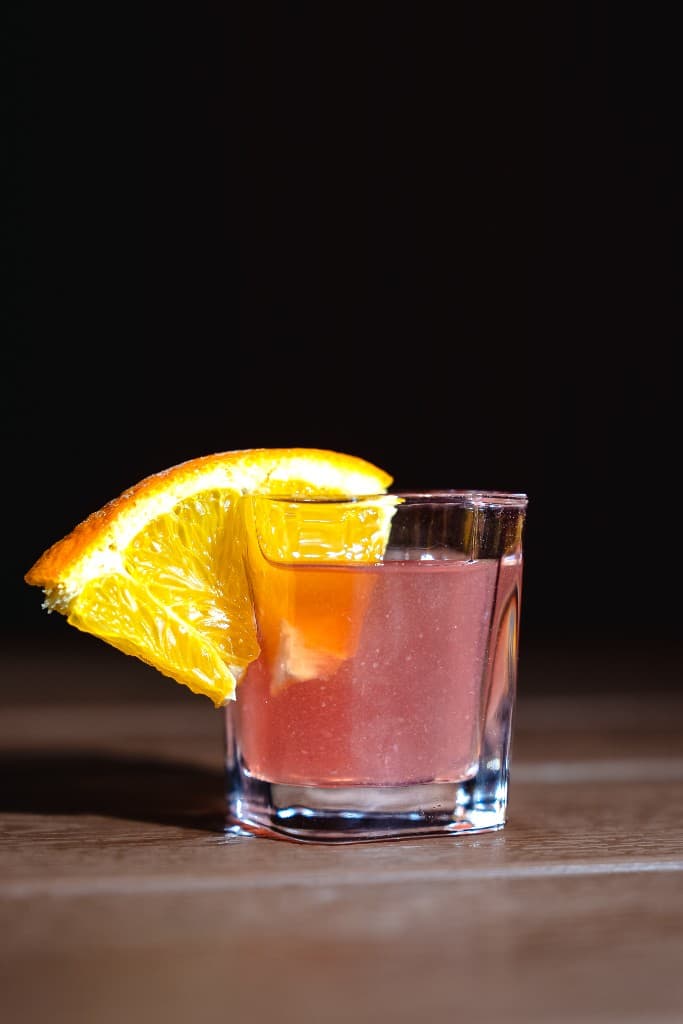 Italian Jungle Juice shooter special with fresh orange at Outfield Bar Navy Yard